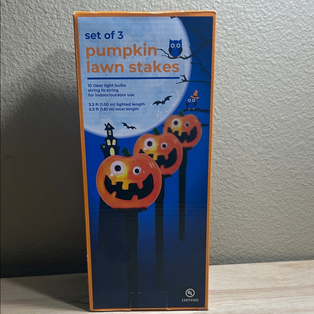 Set of 3 Pumpkin Lawn Stakes